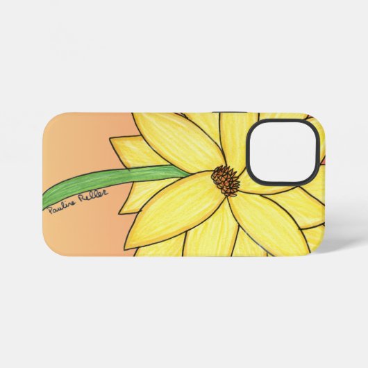 黄色い花 iPhoneケース (裏面横)
