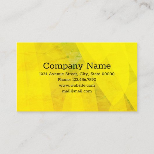 黄色い芸術の背景 名刺 (裏面)