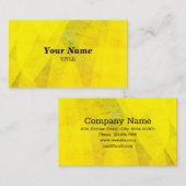 黄色い芸術の背景 名刺 (正面/裏面)