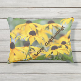 黄色い茶色の花が咲く アウトドアクッション