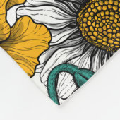 黄色い草原 フリースブランケット (角)