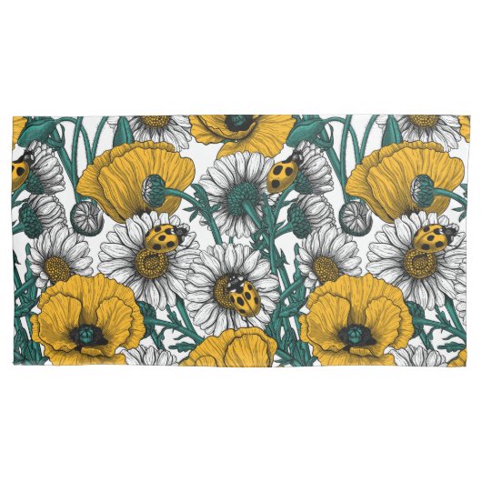 黄色い草原 枕カバー (正面左)