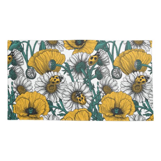 黄色い草原 枕カバー (裏面-左)