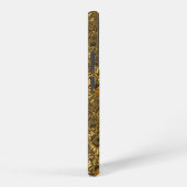 黄色い菊の花とオレンジ色のカブトムシ SAMSUNG GALAXYケース (右側面)