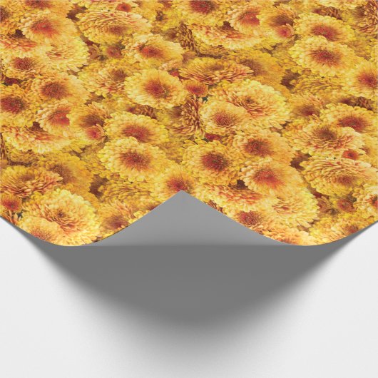 黄色い菊 ラッピングペーパー (角)
