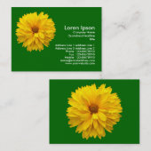 黄色い菊 – 緑 名刺 (正面/裏面)