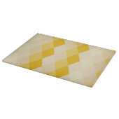 黄色い菱形シェイプパターン カッティングボード (角)