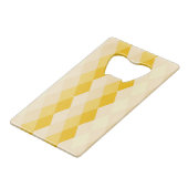 黄色い菱形シェイプパターン クレジットカード栓抜き (正面アングル)