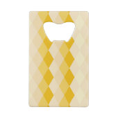 黄色い菱形シェイプパターン クレジットカード栓抜き (裏面)