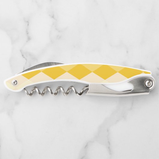 黄色い菱形シェイプパターン ソムリエナイフ (裏面)