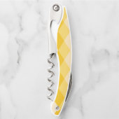 黄色い菱形シェイプパターン ソムリエナイフ (正面)