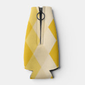 黄色い菱形シェイプパターン ボトルクーラー (裏面)