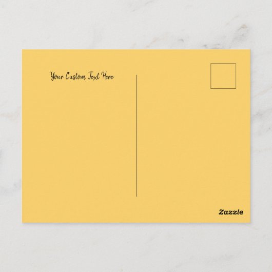 黄色い葉と花の大地の日を毎日楽しむ ポストカード (裏面)