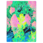 黄色い葉のピンクのあじさい園 クリップボード (裏面)