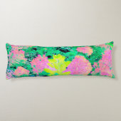 黄色い葉のピンクのあじさい園 ボディピロー (裏面)