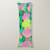 黄色い葉のピンクのあじさい園 ボディピロー (正面縦)