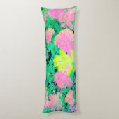 黄色い葉のピンクのあじさい園 ボディピロー (裏面 (縦))