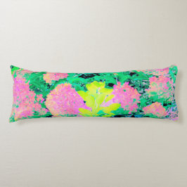 黄色い葉のピンクのあじさい園 ボディピロー