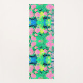 黄色い葉のピンクのあじさい園 ヨガマット (正面)