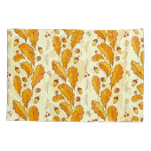 黄色い葉オーク材:秋の背景。 枕カバー (裏面)