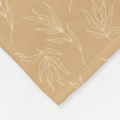 黄色い葉 フリースブランケット (角)