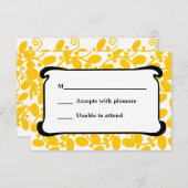 黄色い葉 出欠カード (正面/裏面)