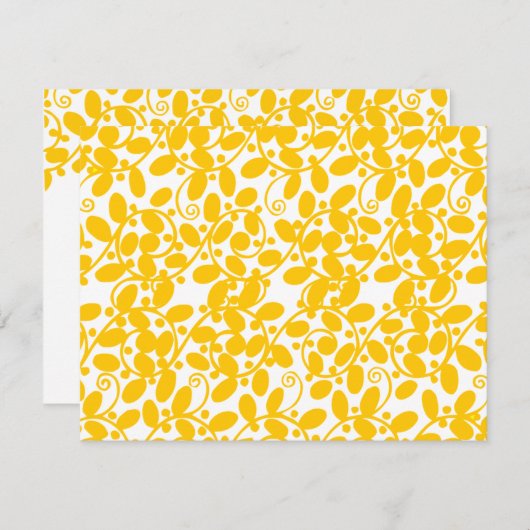 黄色い葉 招待状 (正面/裏面)