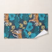 黄色い蓮の池の虎 バスタオルセット (ハンドタオル)