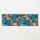 黄色い蓮の池の虎 ヨガマット (正面(横))