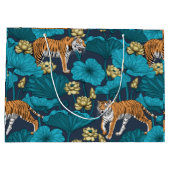 黄色い蓮の池の虎 ラージペーパーバッグ (裏面)