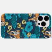 黄色い蓮の池の虎 Case-Mate iPhoneケース (裏面 (横))