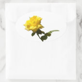 黄色い薔薇 楕円形シール (バッグ)