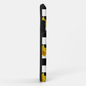 黄色い蘭が付いている白黒点検 Case-Mate iPhoneケース (裏面/右)