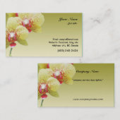 黄色い蘭の花 名刺 (正面/裏面)