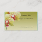 黄色い蘭の花 名刺 (裏面)