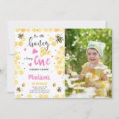 黄色い蜂の写真招待状 招待状 (正面)