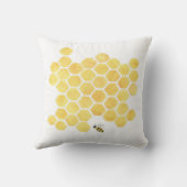 黄色い蜜蜂の巣のミツバチの巣の枕 クッション (裏面)
