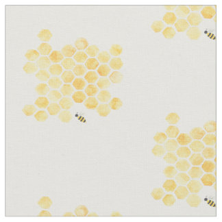 黄色い蜜蜂の蜜蜂の巣の絵画の生地 ファブリック