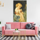 黄色い蝶の少女（Frederick Morgan著） キャンバスプリント (インサイチュ (リビング))
