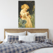 黄色い蝶の少女（Frederick Morgan著） キャンバスプリント (インサイチュ (寝室))