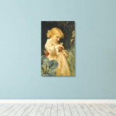 黄色い蝶の少女（Frederick Morgan著） キャンバスプリント (インサイチュ (ウッドフロア))