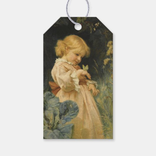 黄色い蝶の少女（Frederick Morgan著） ギフトタグ (正面)