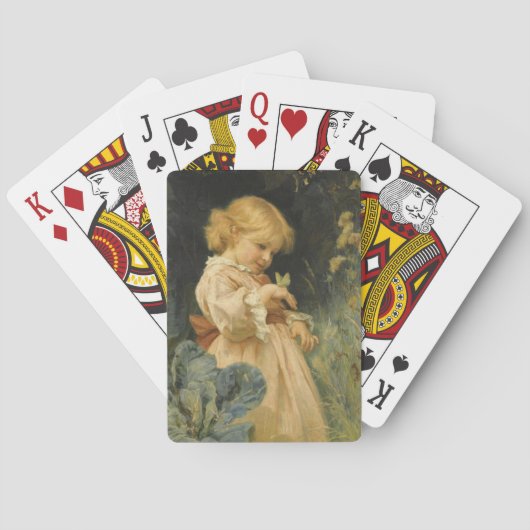 黄色い蝶の少女（Frederick Morgan著） トランプ (裏面)