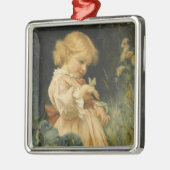 黄色い蝶の少女（Frederick Morgan著） メタルオーナメント (左)