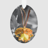黄色い蝶の蘭の花 オーナメント (裏面)