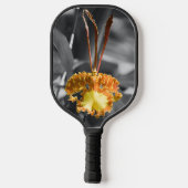 黄色い蝶の蘭の花 ピックルボールラケット (裏面)