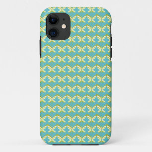 黄色い蝶オンブルー iPhone 11 ケース