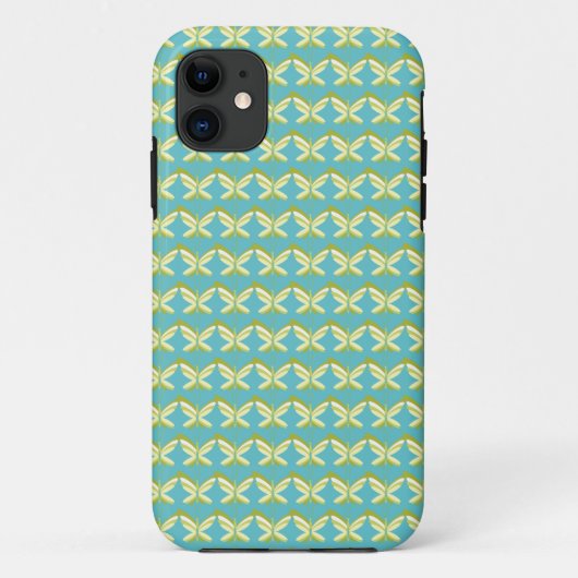 黄色い蝶オンブルー Case-Mate iPhoneケース (裏面)
