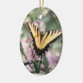 黄色い蝶オーナメント セラミックオーナメント (左)