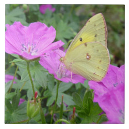 黄色い蝶タイル タイル